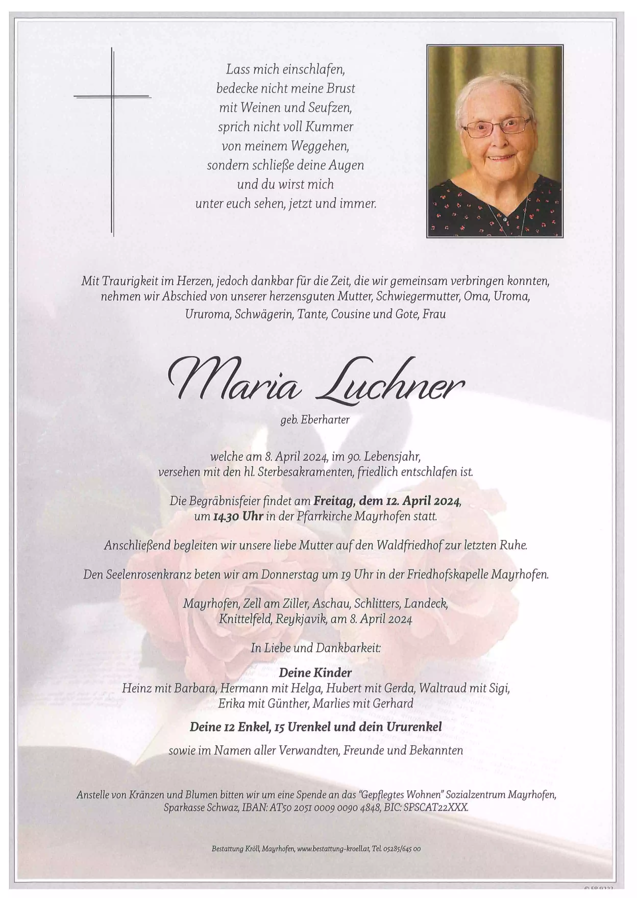 Parte von Maria Luchner
